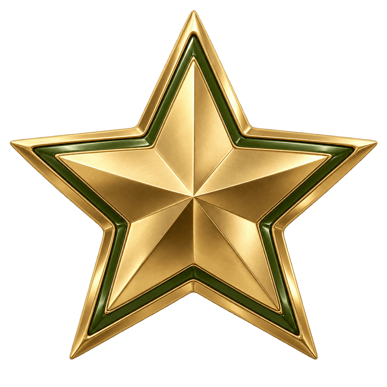 Dimensional gold service star